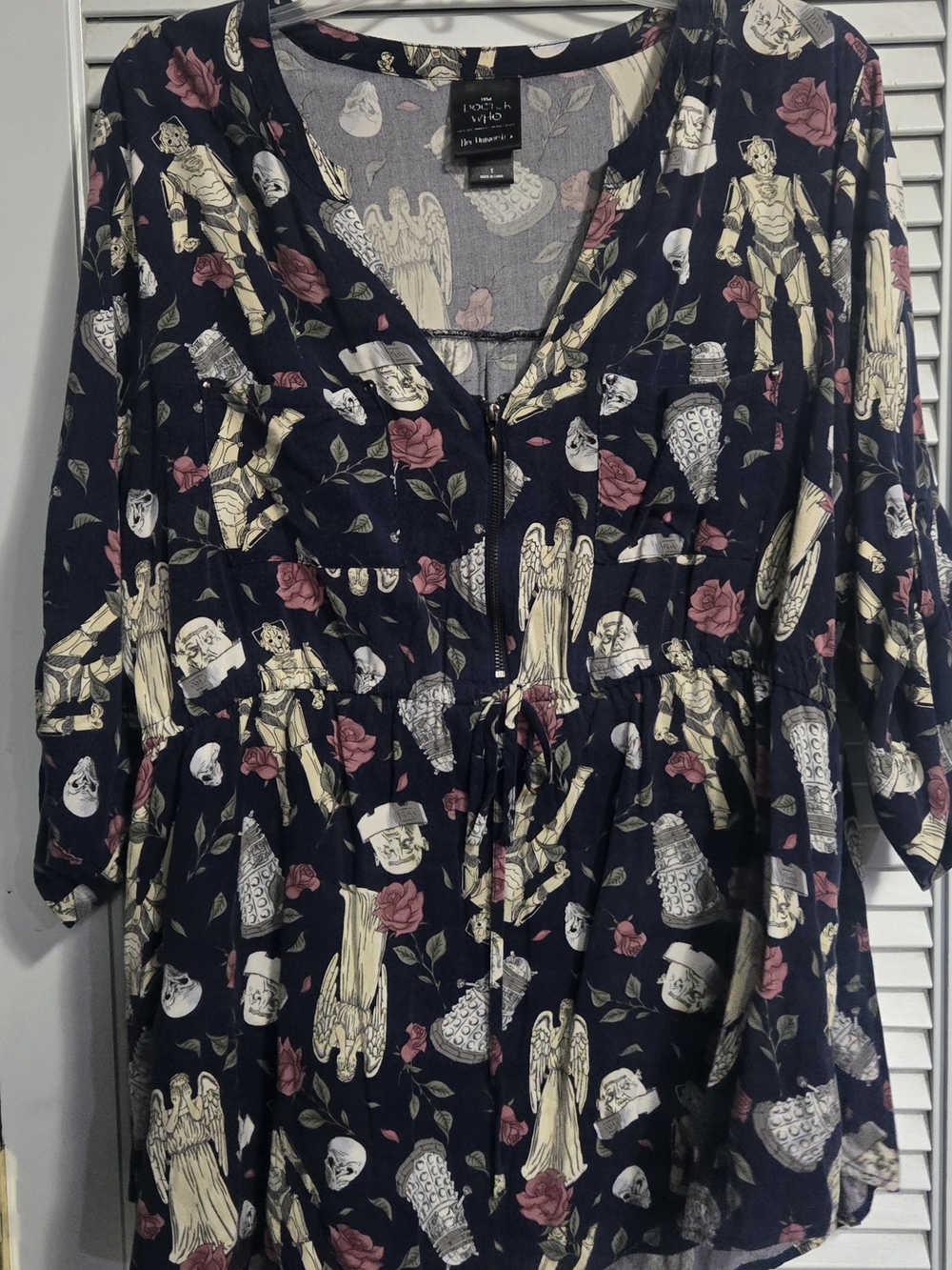 Torrid Her Universe Doctor Who Draw String Blouse. Size 1xl